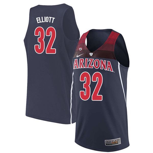 2018 Men #32 Sean Elliott Arizona Wildcats College Basketball Jerseys Sale-Navy